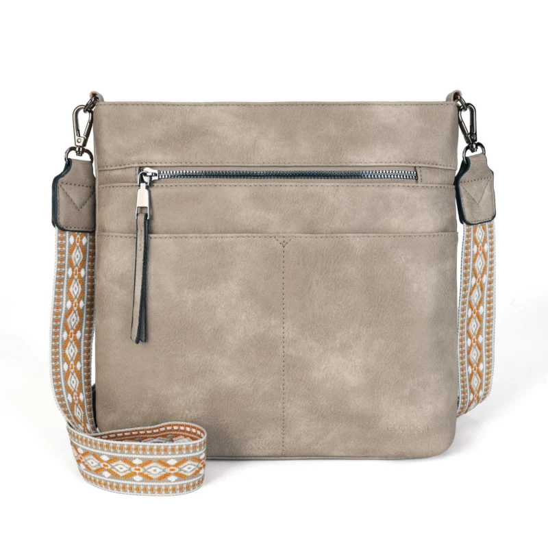 Shoulder bag medium, multi pocket bag, shoulder bag with wide shoulder straps