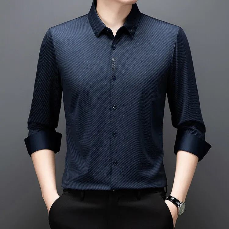 Herren elegante, atmungsaktive Hemdbluse – Arvello